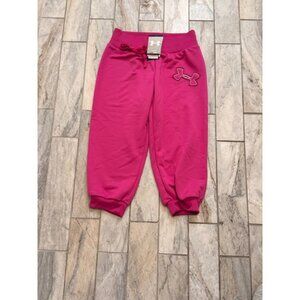 NEW Under Armour women's small pink COLDGEAR capri joggers MSRP $65